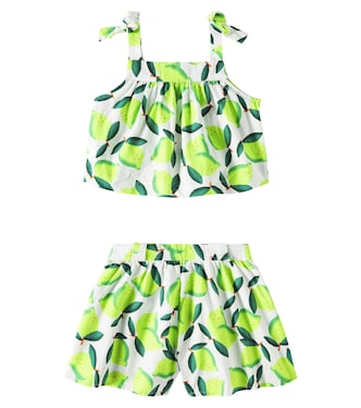 Printed cotton top and shorts set | Fábula