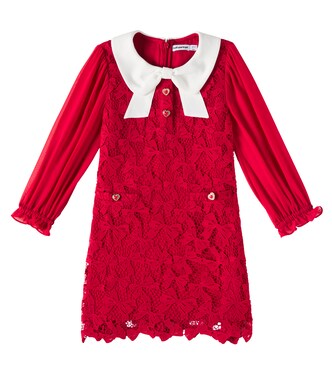 Bow lace dress | Self-Portrait Kids