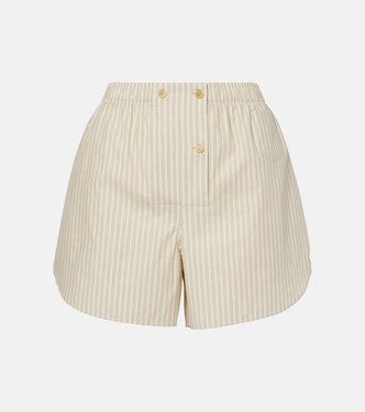 Nicasia striped cotton poplin shorts | The Row