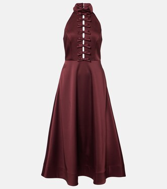 Robe de cocktail Merlot en satin | Rebecca Vallance