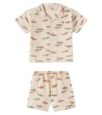 Elliot cotton seersucker shirt and shorts set | Konges Sløjd