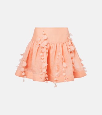 Minirock Dawning aus Leinen und Seide | Zimmermann