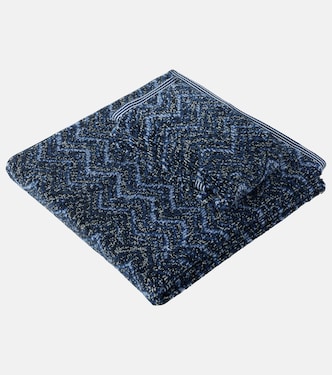Set de 2 toallas Azul de rizo de algodón | Missoni