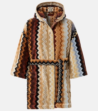 Giacomo Zigzag cotton terry bathrobe | Missoni