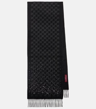 GG embellished wool scarf | Gucci