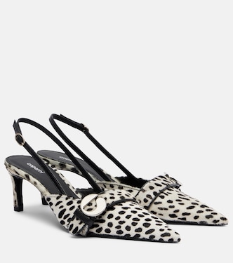 Belt 65 calf hair slingback pumps | Coperni