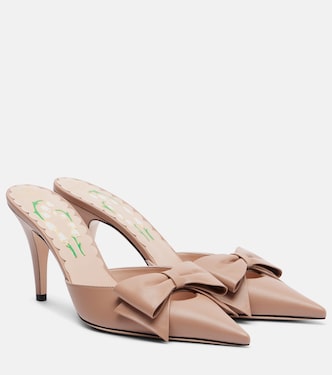 Bow-detail leather mules | Valentino Garavani