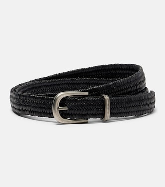 Braided leather belt | Brunello Cucinelli