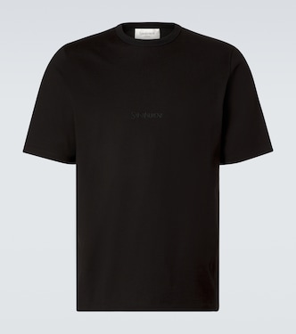 Logo cotton jersey T-shirt | Saint Laurent