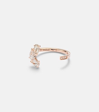 Anillo Serti Sur Vide de oro rosa de 18 ct con diamantes | Repossi
