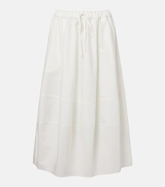 Cotton poplin midi skirt | Polo Ralph Lauren
