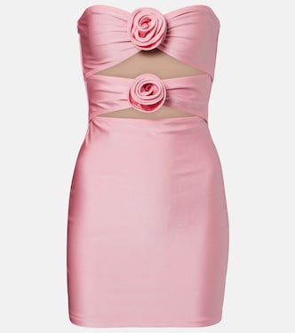 Cutout floral-appliqué minidress | Adriana Degreas