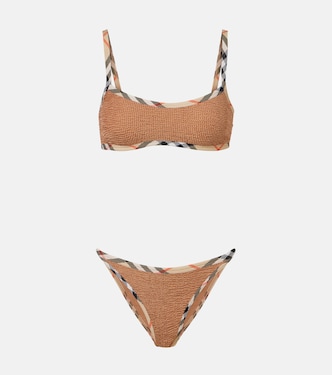 x Hunza G bikini Tyler con Burberry Check | Burberry