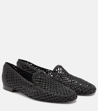 Soft woven leather slip-on shoes | Le Monde Béryl