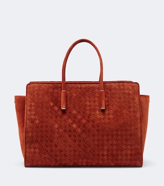 Tote Bag Barbara Large aus Veloursleder | Bottega Veneta