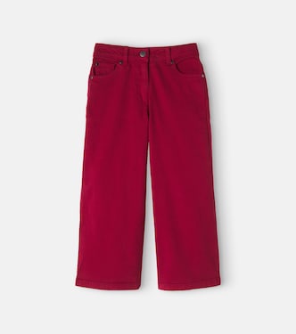 Pantaloni in gabardine di cotone con patch | Stella McCartney Kids