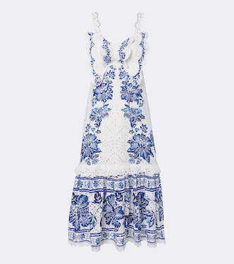 Robe midi en lin mélangé à fleurs | Farm Rio