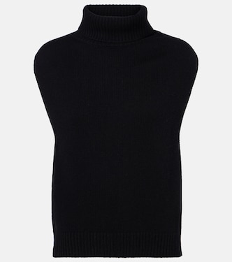 Turtleneck wool and cashmere sweater vest | Jardin des Orangers