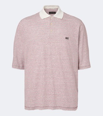 Bask striped linen and cotton polo shirt | Wales Bonner