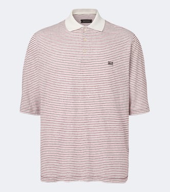 Bask striped linen and cotton polo shirt | Wales Bonner