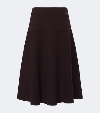 Knitted wool-blend midi skirt | Moncler