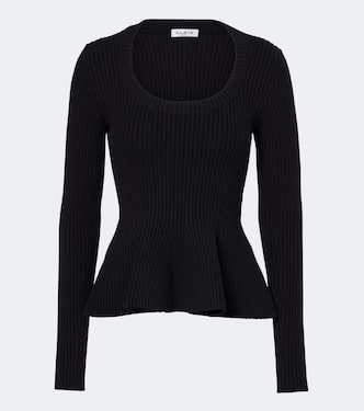 Peplum wool-blend top | Alaïa