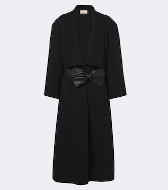 Bow-detail wool and cashmere coat | Valentino