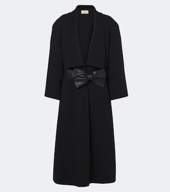Bow-detail wool and cashmere coat | Valentino Garavani
