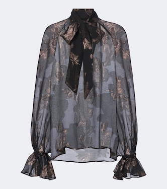 Schluppenbluse aus einem Seidengemisch | Etro