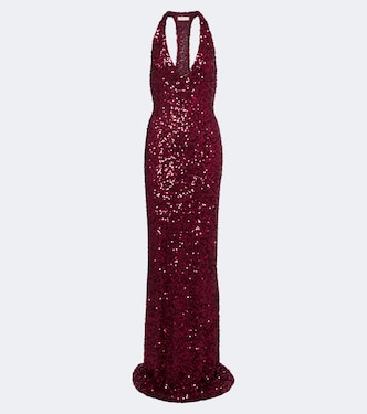 Sequined halterneck gown | The Sei