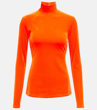 Velvet turtleneck top | Victoria Beckham
