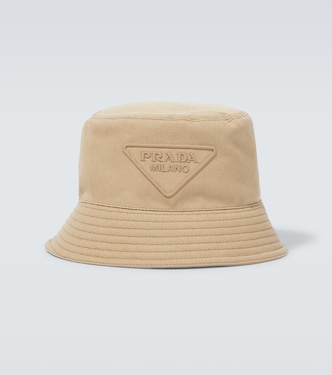 Logo cotton bucket hat | Prada