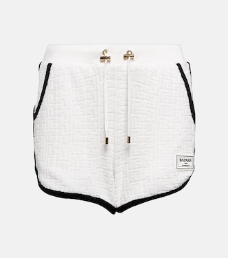 Monogram cotton-blend shorts | Balmain