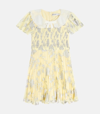 Metallic jaquard chiffon dress | Self-Portrait Kids