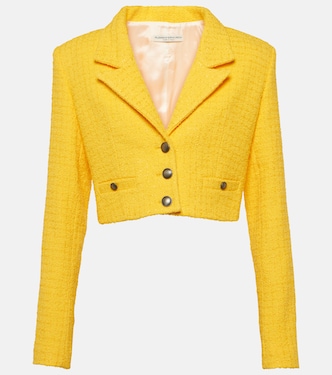 Blazer cropped de tweed bouclé | Alessandra Rich
