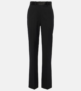 Pantalones rectos en mezcla de lana | Victoria Beckham