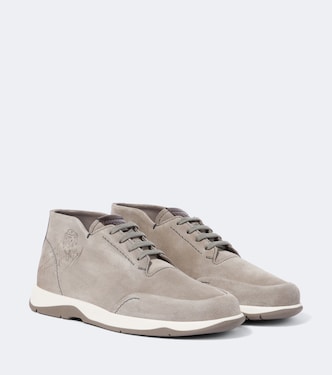 Echappée Scritto Mid Top suede Derby shoes | Berluti