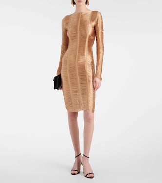 modest gold sequin dress Baltic Born Womens Mira Sequin Short Dress | Gold main image 0