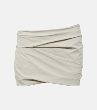 Minifalda de tiro bajo drapeada | Entire Studios