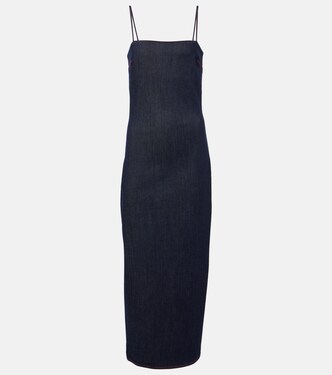 Denim midi dress | Alaïa