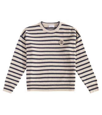 Striped cashmere and wool sweater | Brunello Cucinelli Kids