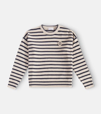 Striped cashmere and wool sweater | Brunello Cucinelli Kids