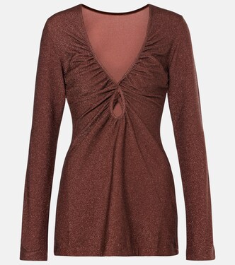 Lamé cutout top | Johanna Ortiz