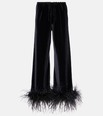 Pantalon ample en velours à plumes | Oséree