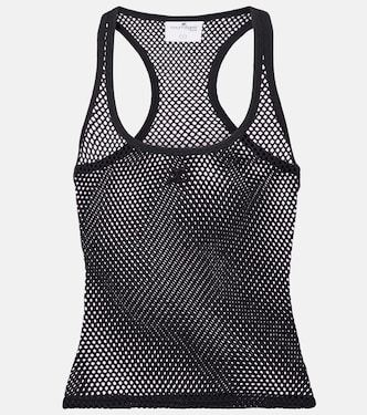 Scuba cotton mesh tank top | Courrèges