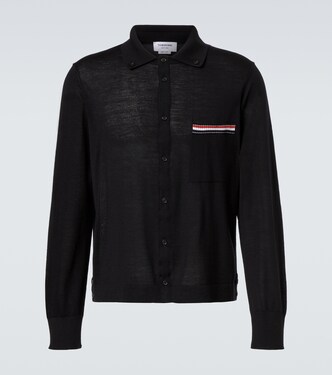 RWB Stripe virgin wool cardigan | Thom Browne