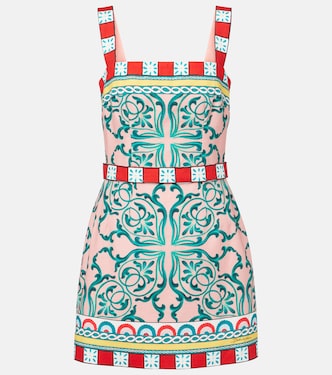 Taormina printed cotton-blend minidress | Dolce&Gabbana