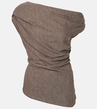 Draped asymmetric wool top | Entire Studios