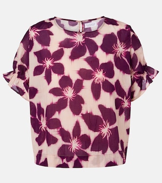 Delilah floral cotton poplin blouse | Velvet