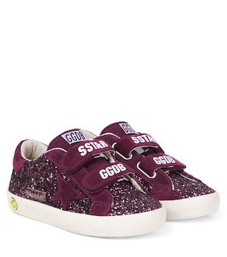 Old School sequined suede sneakers | Golden Goose Kids